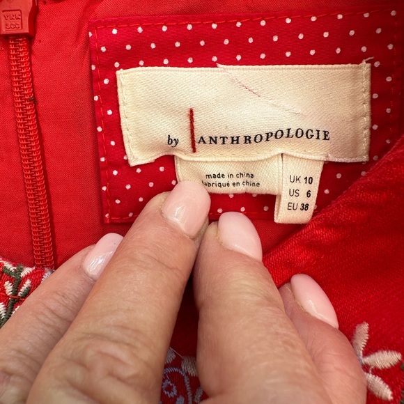Awesome Anthropologie embroidered dress. Love this but a bit too long for me. 😢 - Picture 4 of 8
